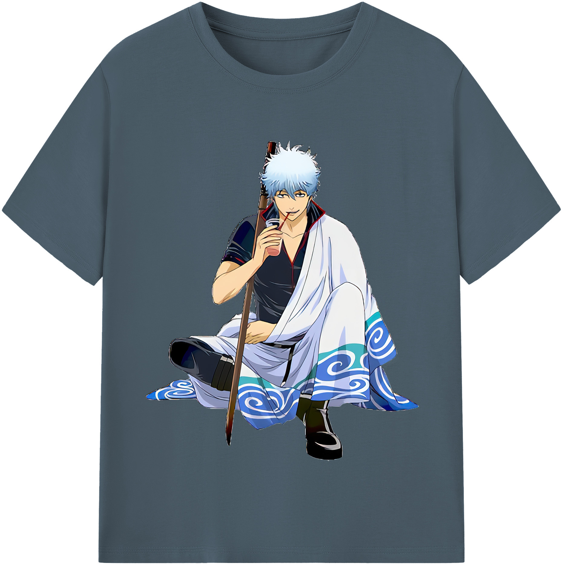 （画像用） ぎんたま 坂田銀時（さかたぎんとき） 神楽 志村新八（しむら しんぱち） GINTAMA Sakata Gintoki Kagura Shimura Shinpachi 綿100％半袖Tシャツ（フロントプリント）
